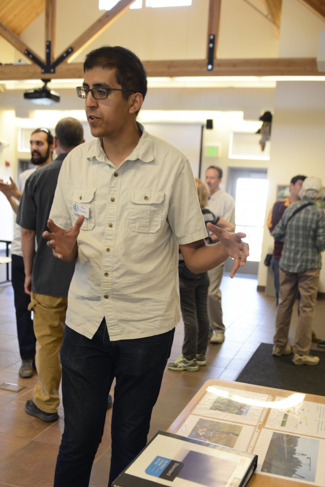 University of Minnesota grad student Shan Kothari, talks to the Daily about his research and why he thinks biodiversity is important on Saturday, Sept. 9, at the Cedar Creek Ecosystem Science Reserve in East Bethel.