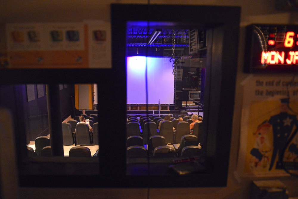 The newly remodeled Trylon Cinema as seen from the projection room on Thursday in South Minneapolis. 