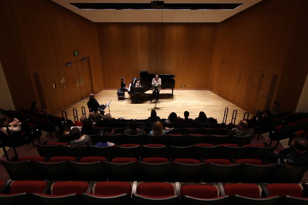The Lloyd Ultan Recital Hall during special guest Thomas Muracos visit on Monday, Oct. 2.