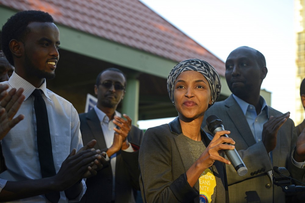 Representative Ilhan Omar announced her endorsement for Mohamud Noor in his run for Minneapolis City Council Ward 6 on Wednesday, Oct. 4, 2017 at Currie Park in Minneapolis. Omar won the primary in 5th Congressional District, and Noor won the primary for District 60B.
