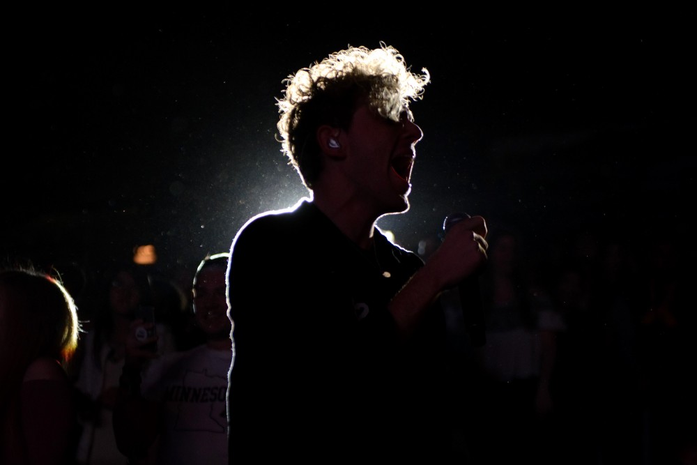 Chase Lawrence of Coin performs during the 2017 Homecoming Concert at TCF Bank Stadium on Friday.