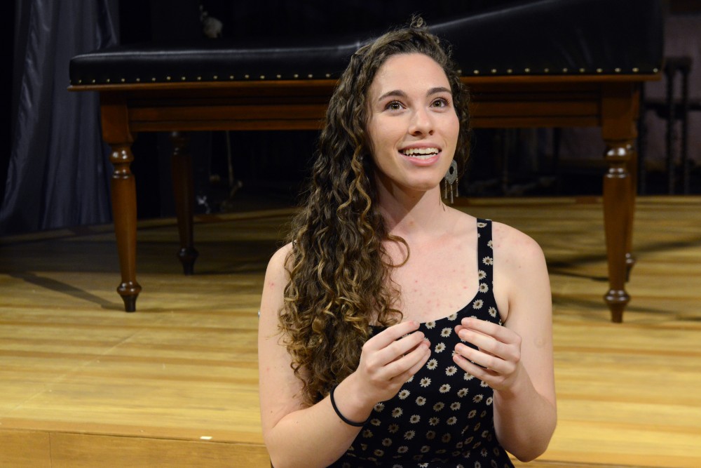 Isabel Enns, a sophomore at the University, discusses the upcoming play In the Next Room on Friday Oct. 20 in the Rarig Center on West Bank. The play debuts at the Rarig Center on Nov. 2.