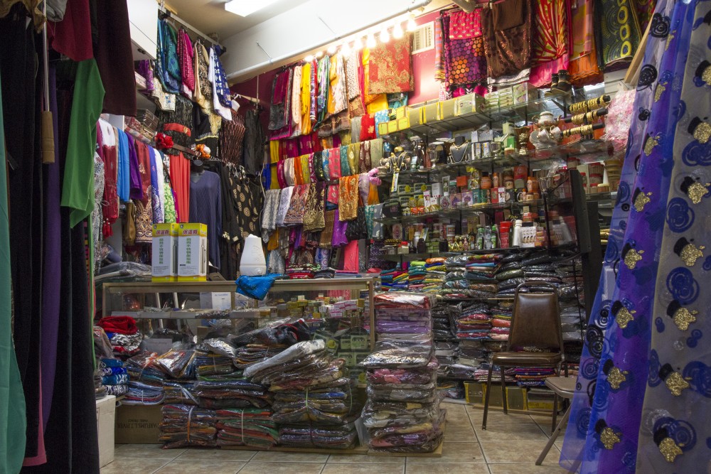 A Riverside Mall shop filled with traditional Somali clothing  on Friday, Oct. 27.