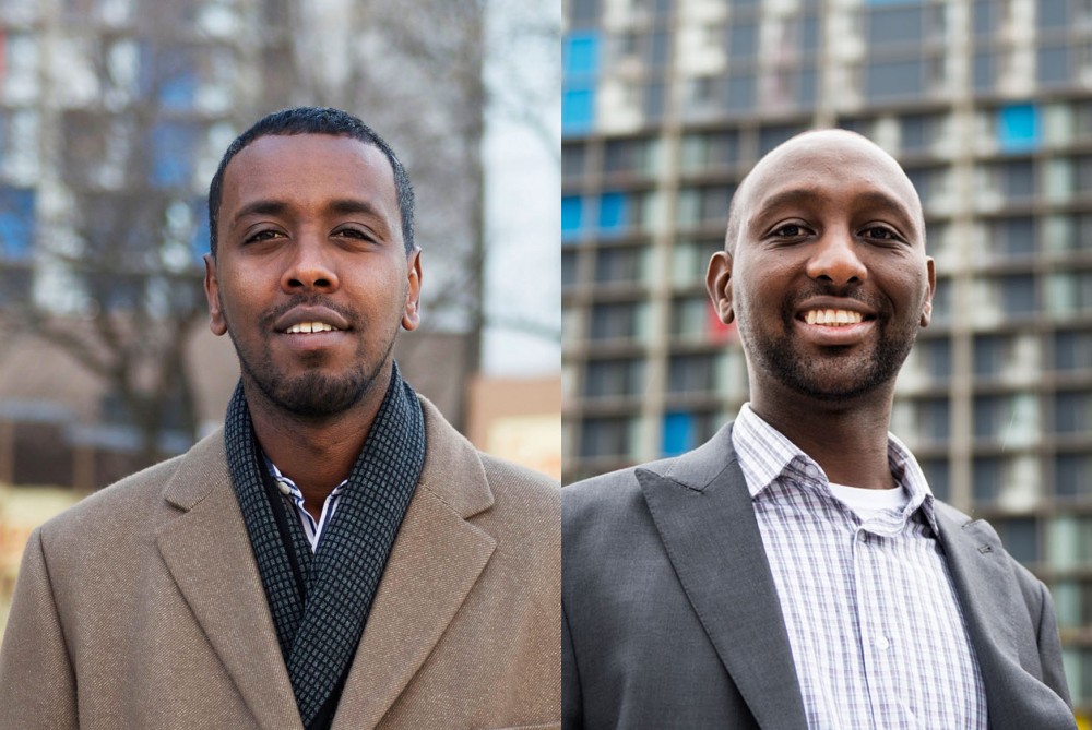 From left: Ward 6 City Council Member Abdi Warsame and challenger Mohamud Noor