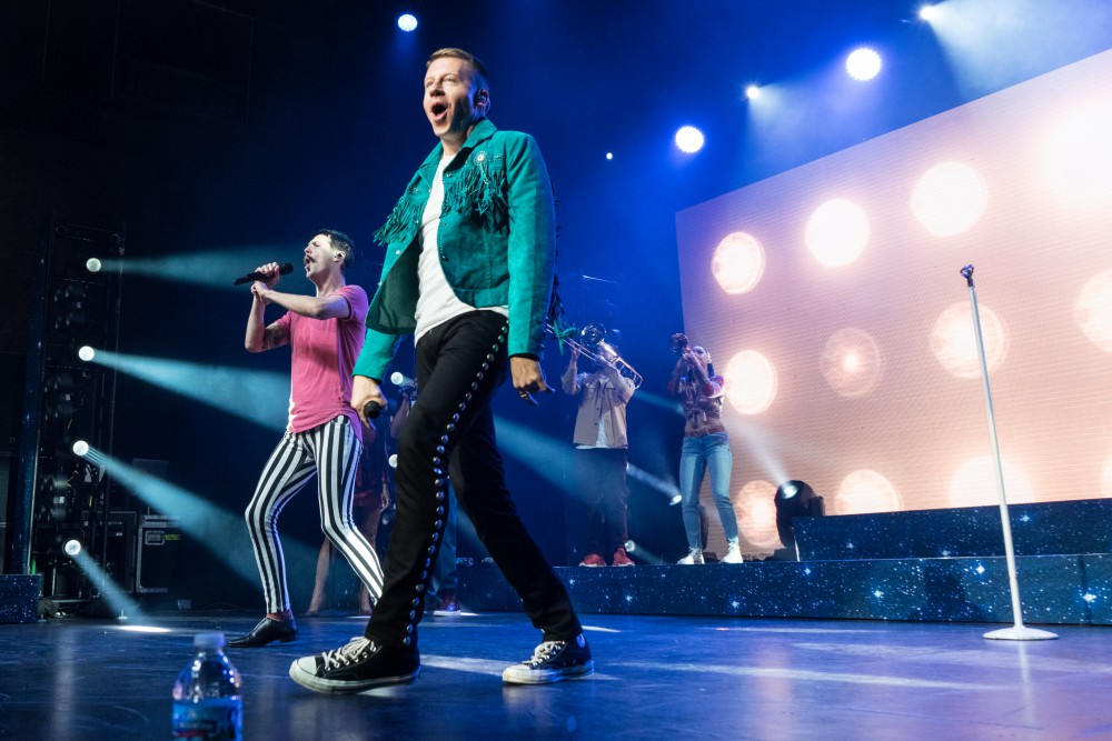 Macklemore preforms at the Palace Theater on the St. Paul stop of his Gemini U.S. Tour on Thursday, Nov. 2.