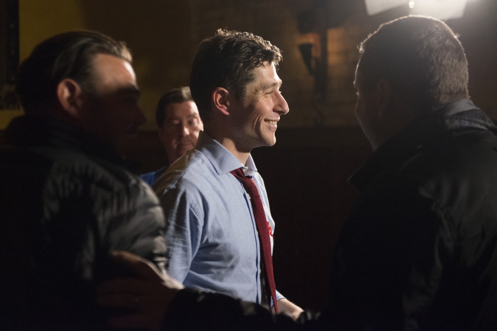 Mayor-elect Jacob Frey smiles at the end of his Election Day party at Jefe: Urban Hacienda on Nov. 7. 
