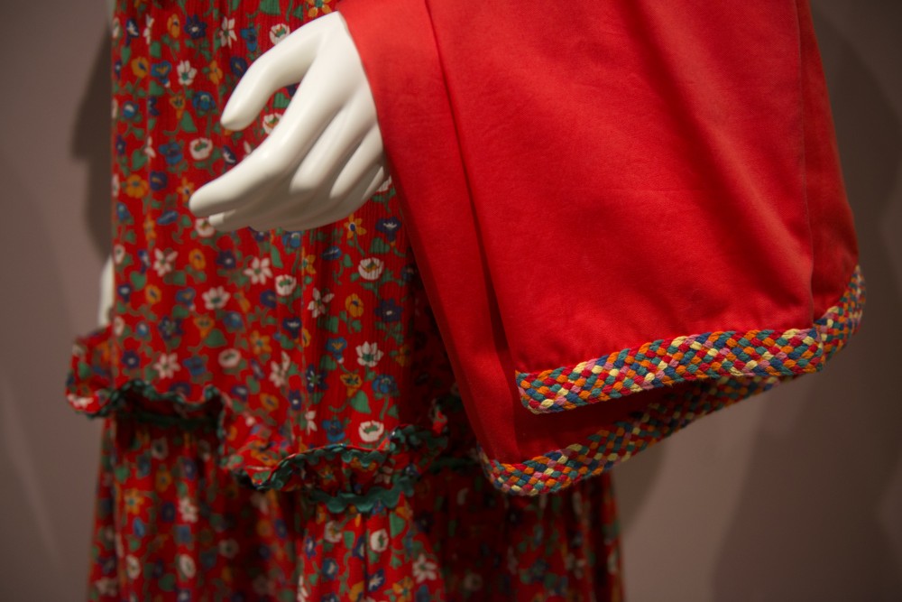 The exhibition Women and their Wardrobes: Storied Lives opened at the Goldstein Gallery on Friday, Jan. 26. The exhibit showcases pieces from the wardrobes of three women with prominent careers in the Twin Cities, and explores their motivation behind wearing such lavish garments. 