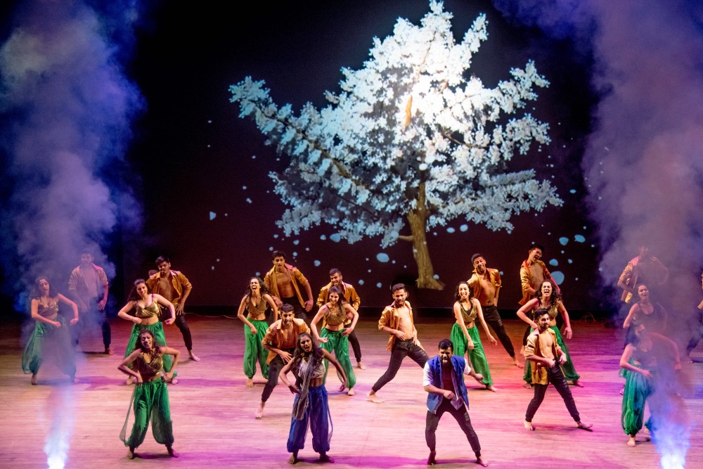 UCSDs Zor performs a series of dances centered around The Giving Tree book and and a brother and sister struggling to cope with loss, at the Orpheum Theater during Jazba 2018 on Saturday, March 3.