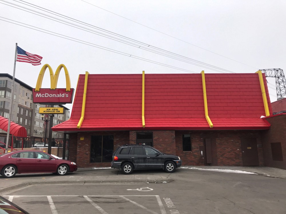 The Dinkytown McDonalds, located on the corner of 15th Avenue Southeast and 4th Street Southeast, as seen on April 8.