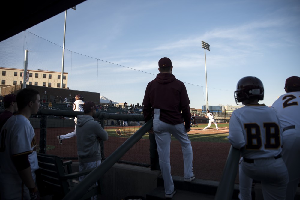 Infielder Terrin Vavra swings at a pitch during a game against South Dakota State at Siebert Field on Wednesday.