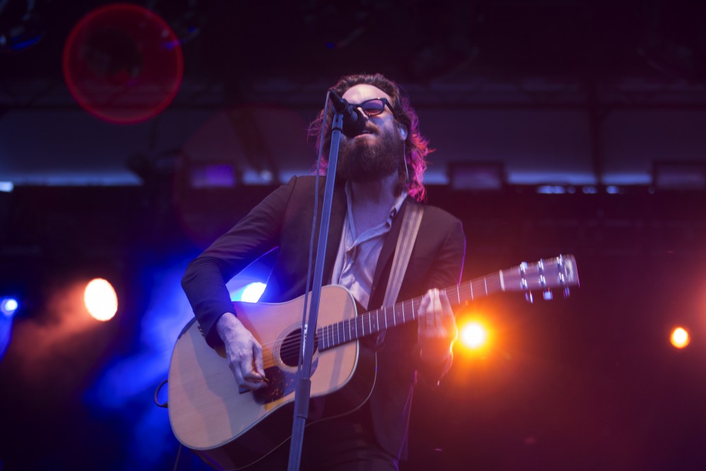 Father John Misty sings to the crowd at Rock the Garden on Saturday, June 16. 