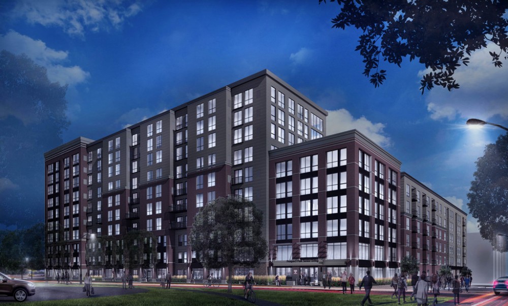 A rendering of The Pillars of Prospect Park, a new senior living complex. 