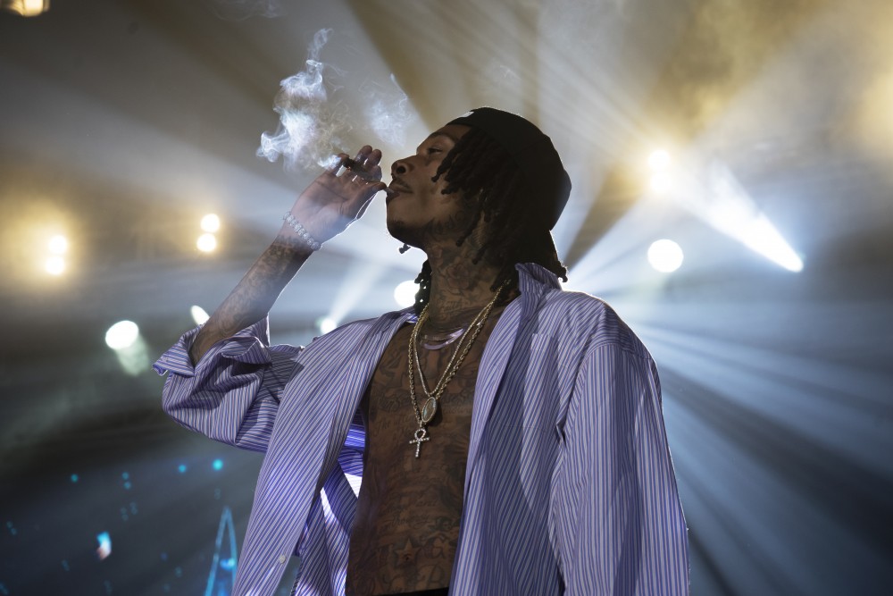 Rapper Wiz Khalifa performs live in Minneapolis at The Armory on Friday, Sept. 28. Khalifa was the headliner for Go Show 13 put on my Go Radio.