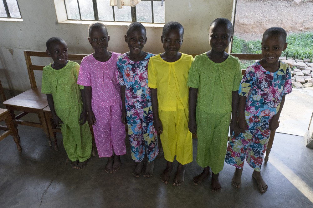 Blue House, a girls orphanage in rural Uganda, partnered with an apparel design course at the University to create clothing items for the girls in need.