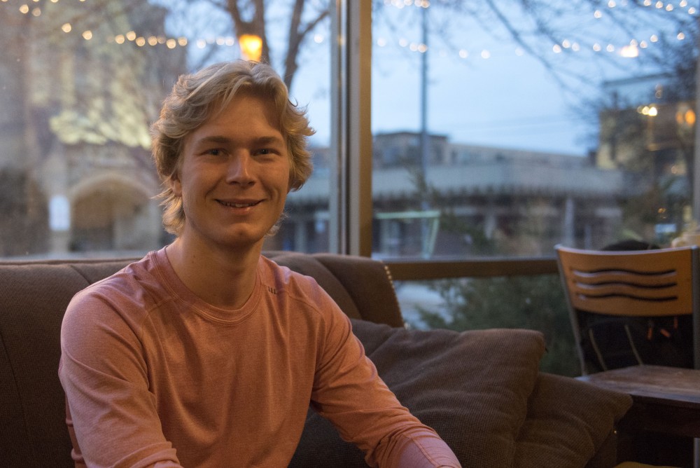 Gerry Weber, newly elected IFC President, poses for a portrait at the Purple Onion Cafe on Monday, Nov. 19. 