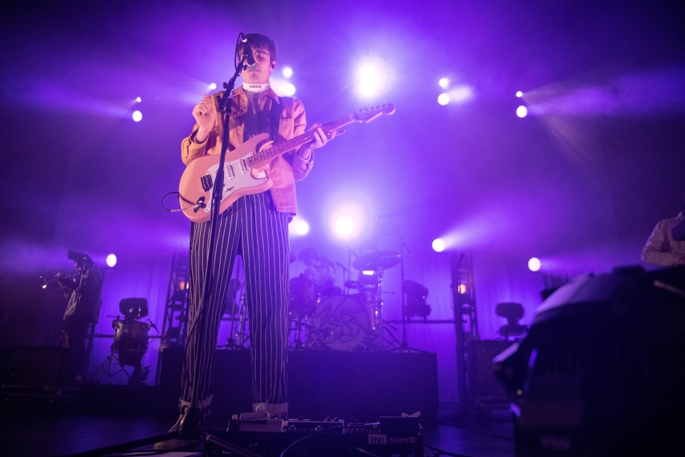 Jake Luppen of Hippo Campus performs on Friday, Nov. 23 at the Palace Theatre in Saint Paul. Hippo Campus played two sold out shows at the venue over the weekend. 