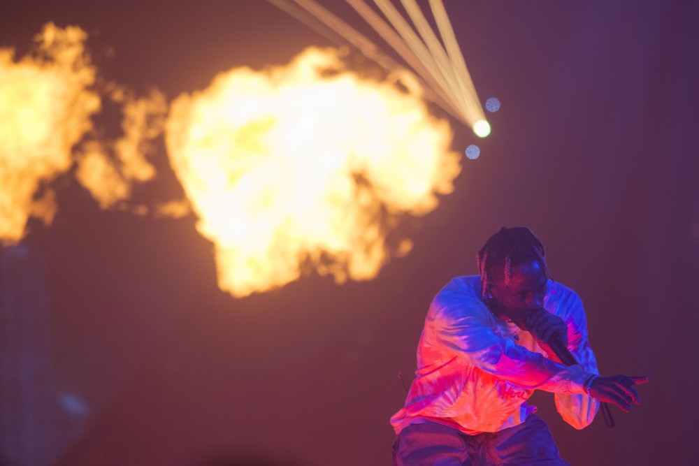 Travis Scott performs at the Target Center on Saturday, Dec. 8 in Minneapolis. The 26-year-old rapper is on his WISH YOU WERE HERE tour.