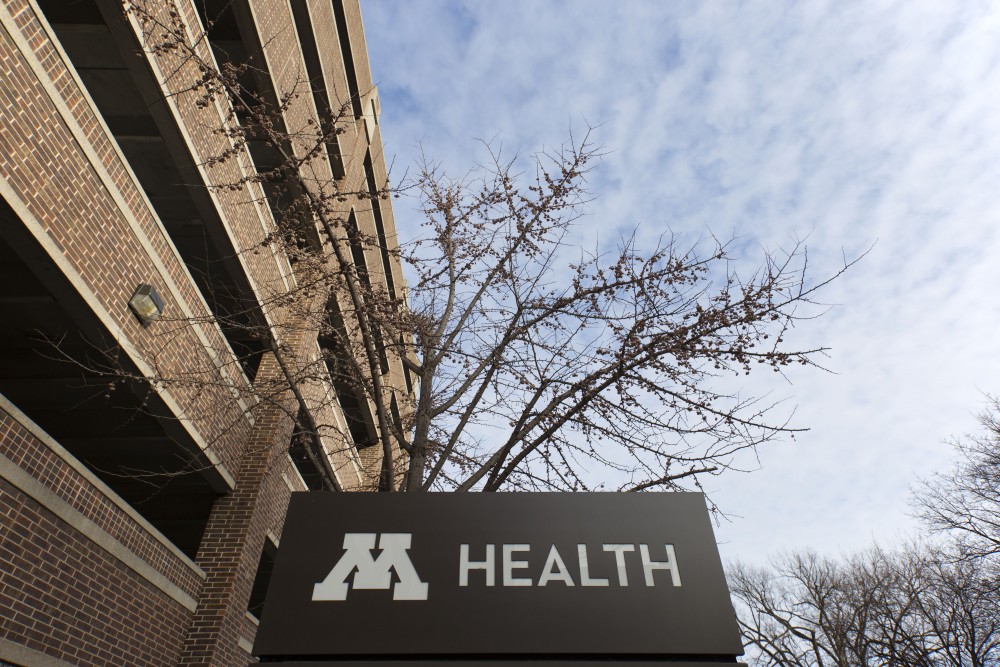 A University of Minnesota Health sign is seen on Wednesday, Jan. 23.  