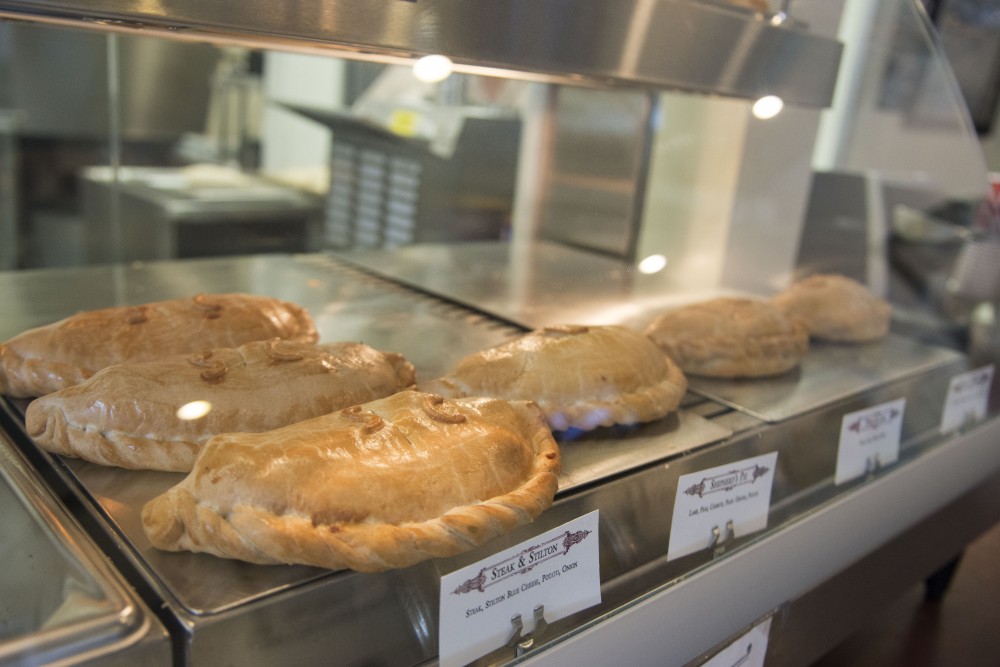 A batch of pasties sits on display on Friday, Feb. 22 at Lands End Pasty Company in Dinkytown. Earl and his nephew, Pete Jacobson, will compete in the World Pasty Championships for the first time since opening their shop in June of 2014.