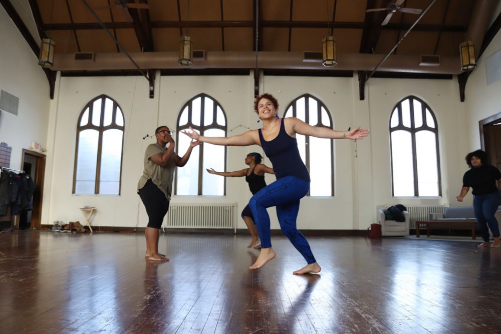 Melissa Mitchell participates at a dance session called  Finding Your Divinity on Sunday Feb. 25 in Minneapolis. The session was hosted by BLAQ Art Director Deja Stowers. BLAQ uses artistic form to reflect the Black experience with the goal of social change.
