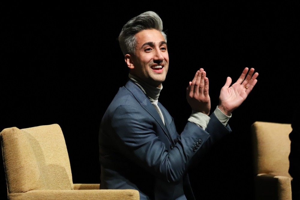 Tan France, a starring member of Netflixs Queer Eye, gives a talk at Coffman Memorial Union on Saturday, March 2 in Minneapolis. France shared insights about his life, being multicultural and gave fashion tips to students.