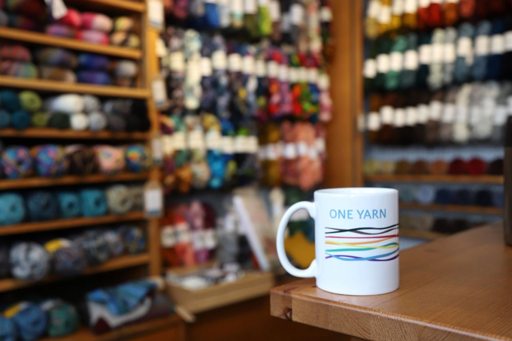 The Yarnery, which holds an event called One Yarn offering a space for queer and non-binary knitters to gather, is seen on March 9 in Minneapolis. 