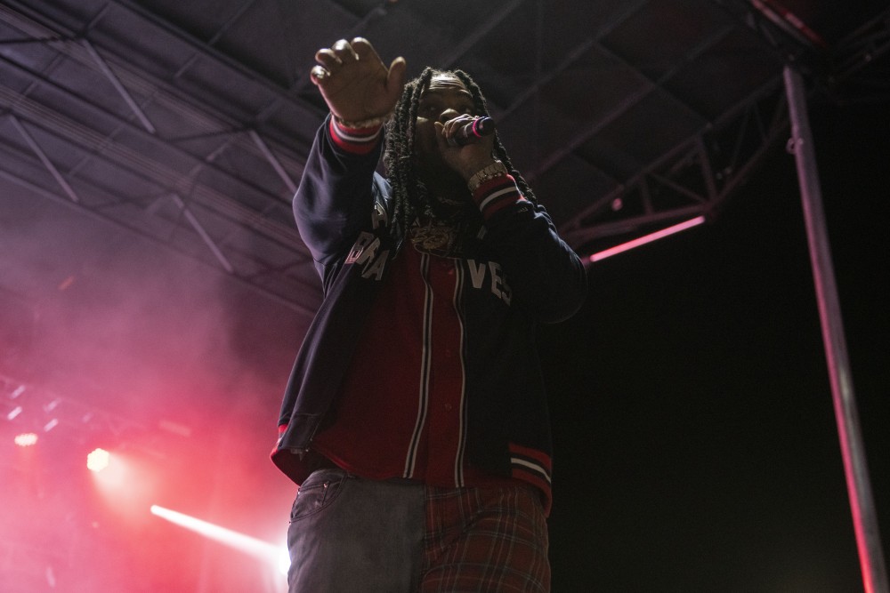 Waka Flocka Flame performs during Spring Jam at the University of Minnesota on Saturday, April 27. 