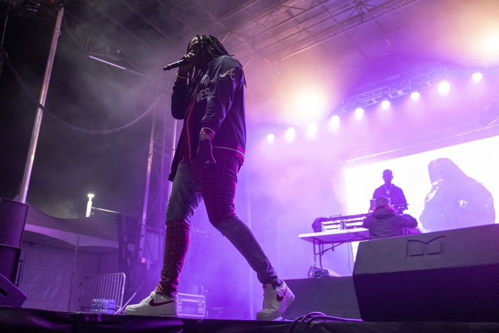 Waka Flocka Flame performs during Spring Jam at the University of Minnesota on Saturday, April 27, 2019.