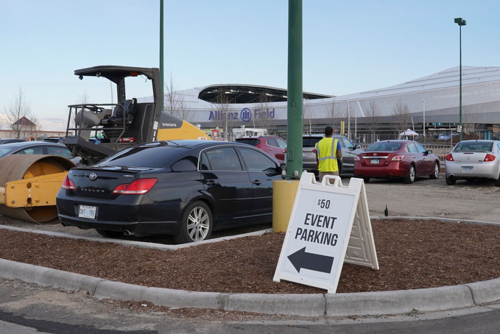 Fans flocked to Allianz Field in St. Paul on Friday, May 4. Despite high price tags on premium parking spots, many lots were packed. 