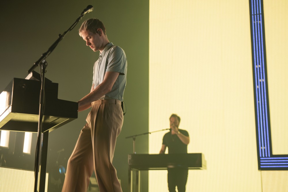 Adam Hann of The 1975 performed on Tuesday, May 7 at The Armory in Minneapolis. The 1975 played a sold out show. 