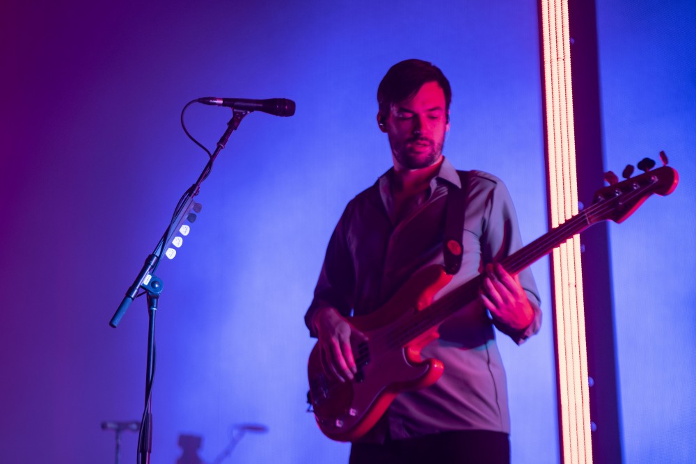 Ross MacDonald of The 1975 performed on Tuesday, May 7 at The Armory in Minneapolis. The 1975 played a sold out show. 