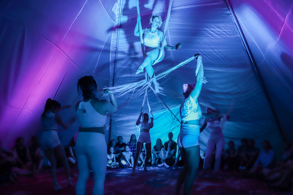 Chicago based circus Brave Space takes place at Xelias Aerial Arts in Northeast Minneapolis on Saturday, June 8. 