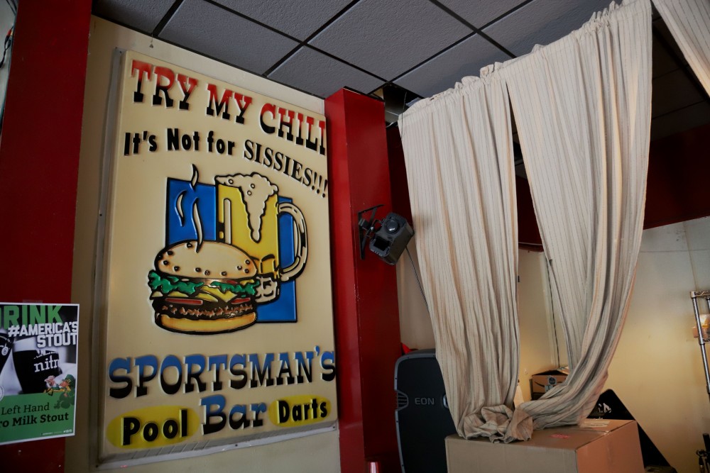 A sign for the Sportsmans Bar hangs inside of Sportys Pub and Grill on Como Avenue in Minneapolis on Monday, June 17. Before it was known as Sportys Pub and Grill, the bar went by the names of: The Como Inn, Grutes Place, and The Sportsmans bar.