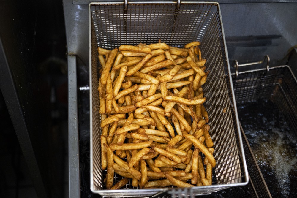 French fries dry on Friday, June 28 at Afro Deli in Stadium Village, Minneapolis. 