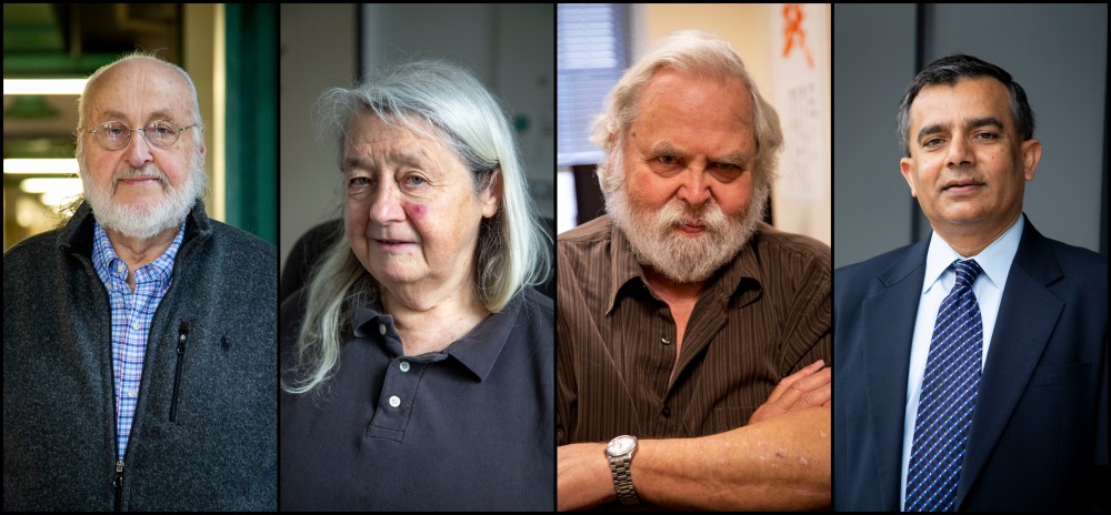 From left, Don Wyse, Maria Gini, Kenneth Doyle and Shashi Shekhar pose for portraits on Wednesday, Sept. 18, 2019. 