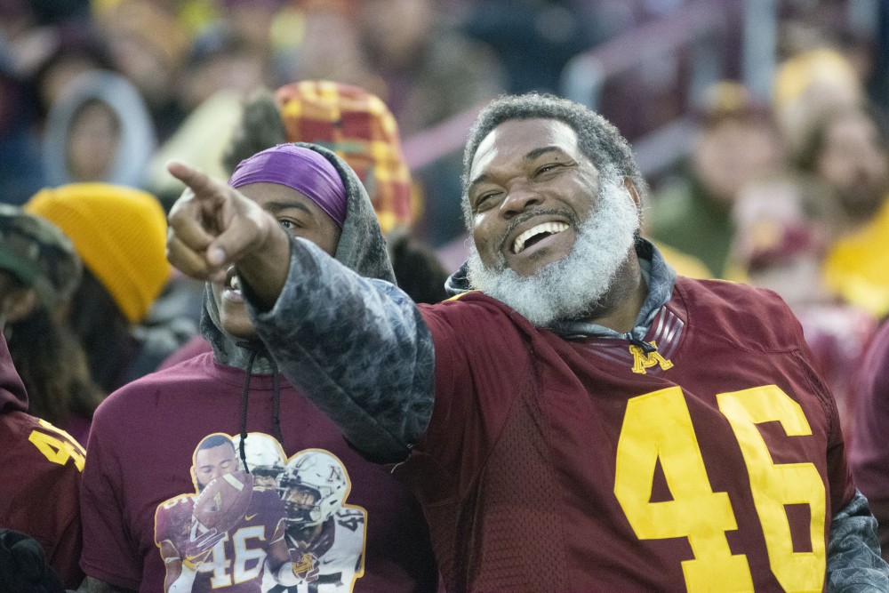 Fans cheer at TCF Bank Stadium on Saturday, Oct. 5. The Gophers defeated Illinois 40-17 bringing their record to 5-0.