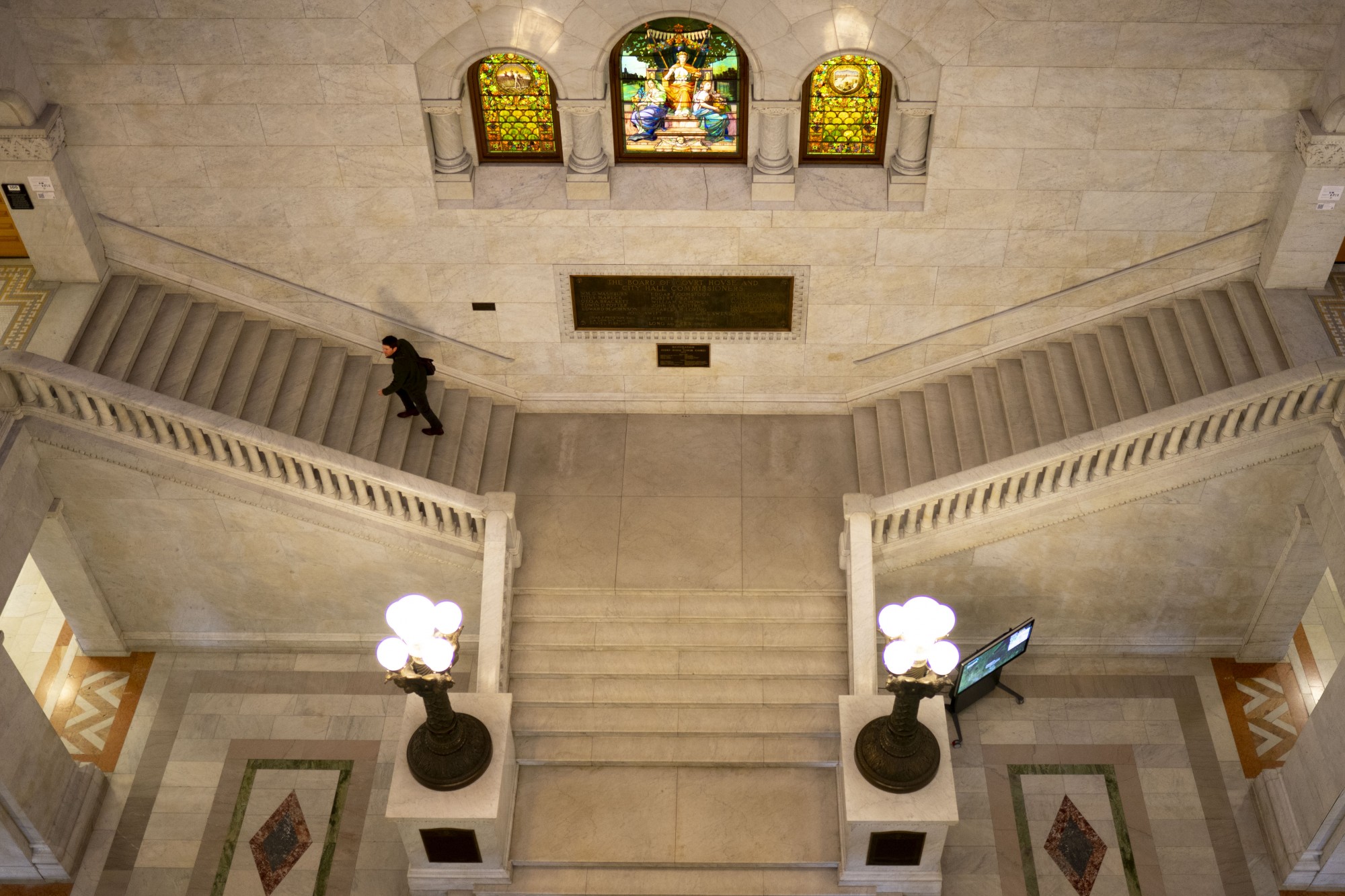 The inside of Minneapolis City Hall as seen on Thursday, Oct. 31, 2019. 