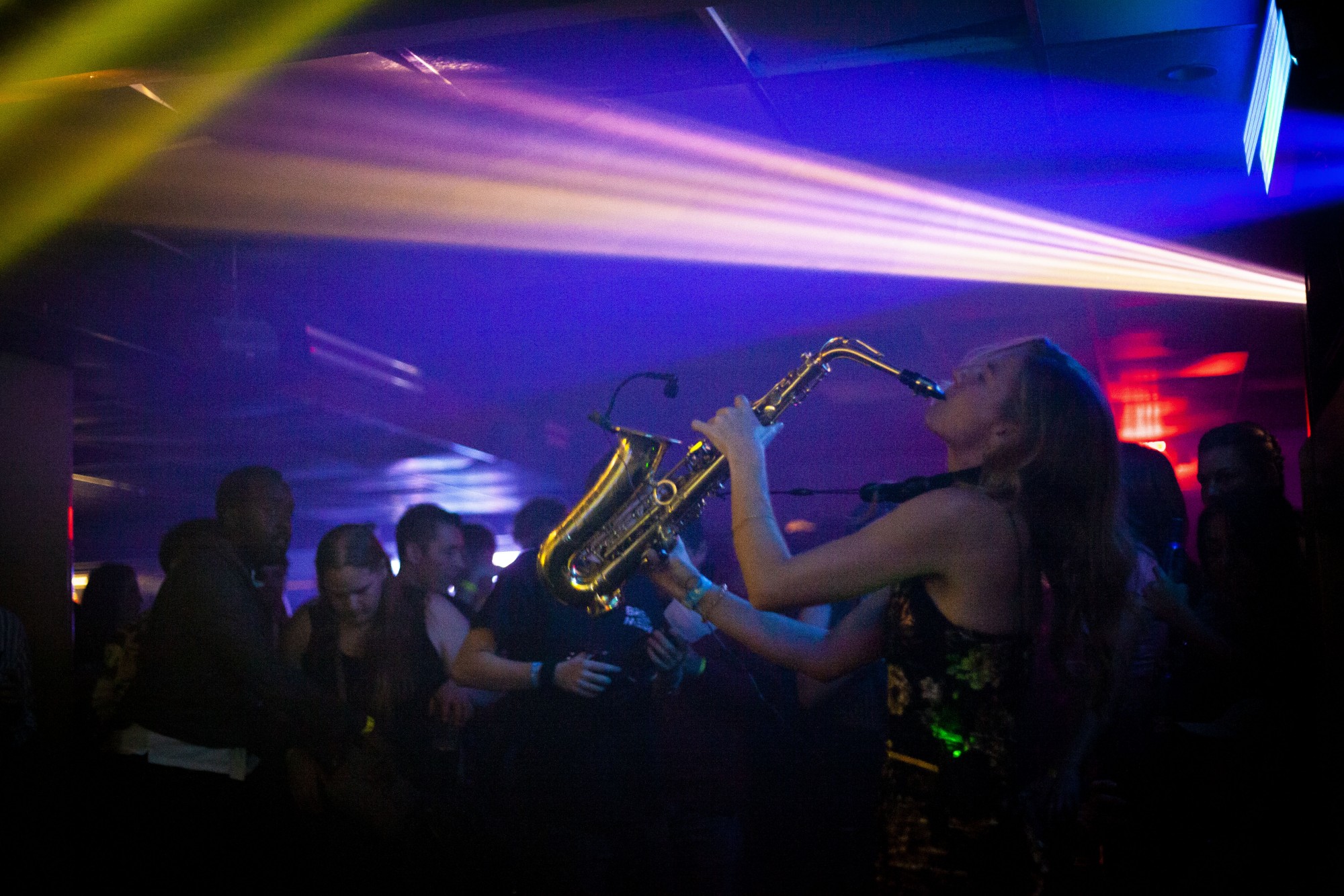 Saxophonist Tyler Allix performs with JackTrash as the group JTandT at REV Ultra Lounge on Saturday, Nov. 17.