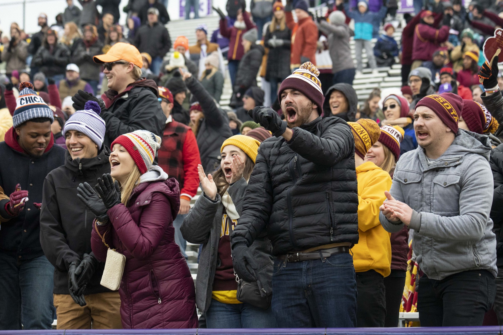 Gopher fans cheer at Ryan Field during the game against the Northwestern Wildcats on Saturday, Nov. 23. The Gophers earned a 38-22 victory bringing their record to 10-1. 