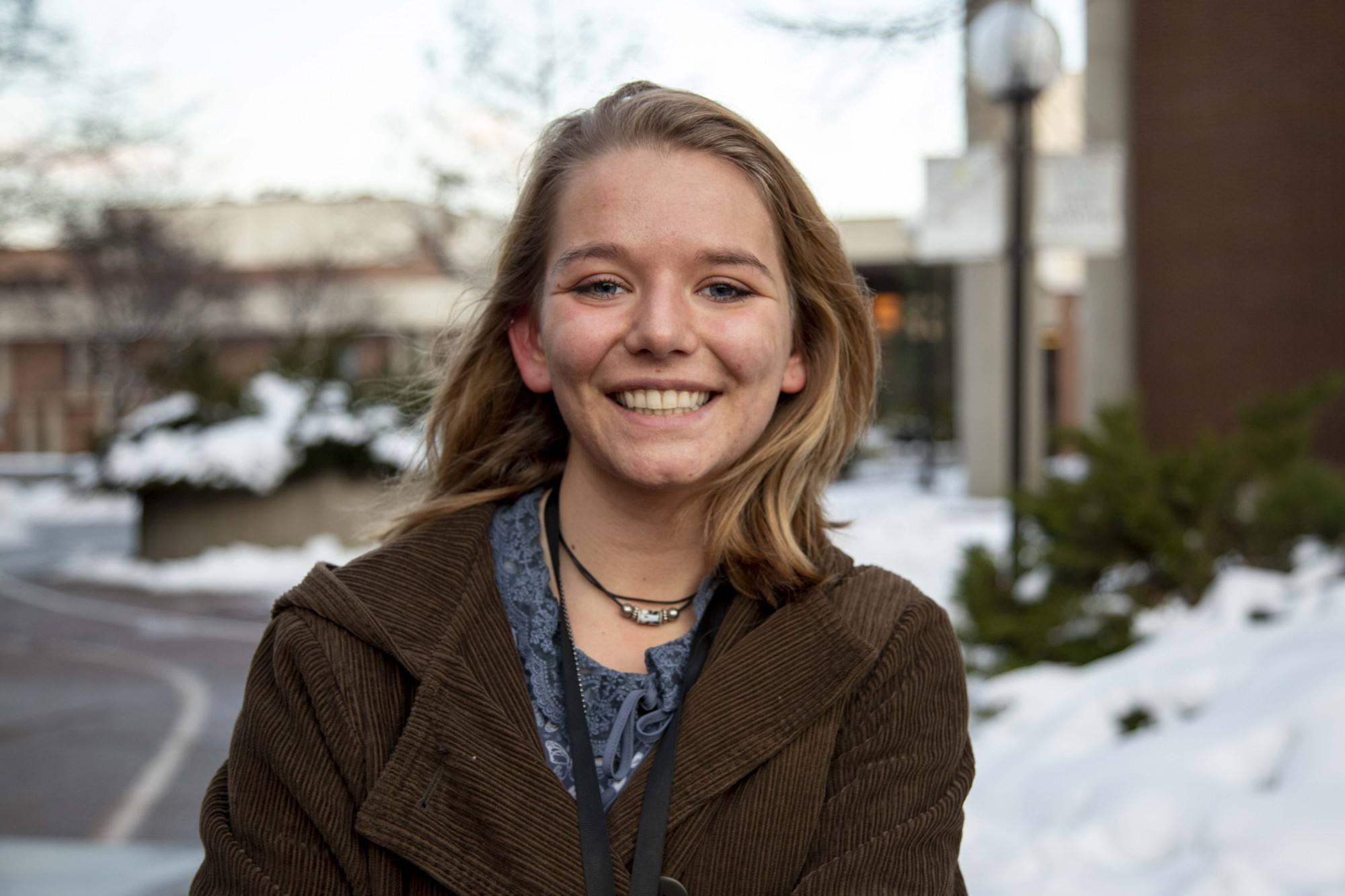 Halle Kruchoski poses for a portrait outside of the O. Meredith Wilson Library on Tuesday, Dec. 3. 