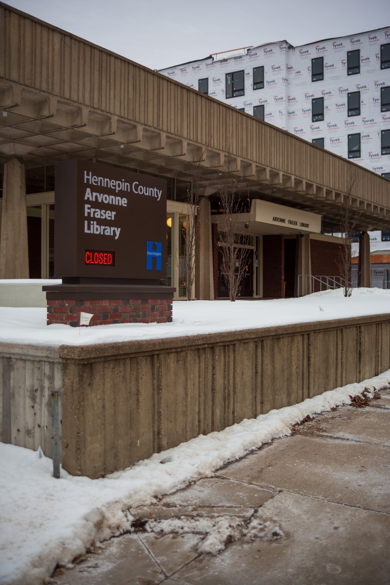 New installments in the Arvonne Fraser Library pay tribute to the buildings original architect, Ralph Rapson and library patron Arvonne Fraser on Friday, Jan. 17.  The newly renovated building is set to open on Jan. 25. (Liam Armstrong / Minnesota Daily)