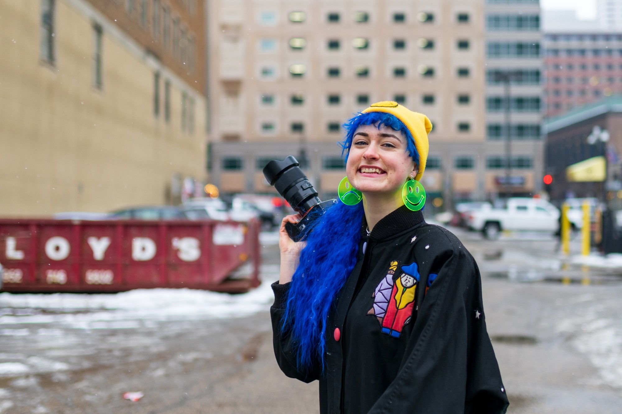 University of Minnesota Student and Social Media Influencer Bri Flasch poses for a portrait in Downtown Minneapolis on Friday, Jan. 24. Bri seeks to inspire others through her social media presence, promoting freedom of expression through her hashtags #DoEverythingYouLove and #WearWhateverYouWant.