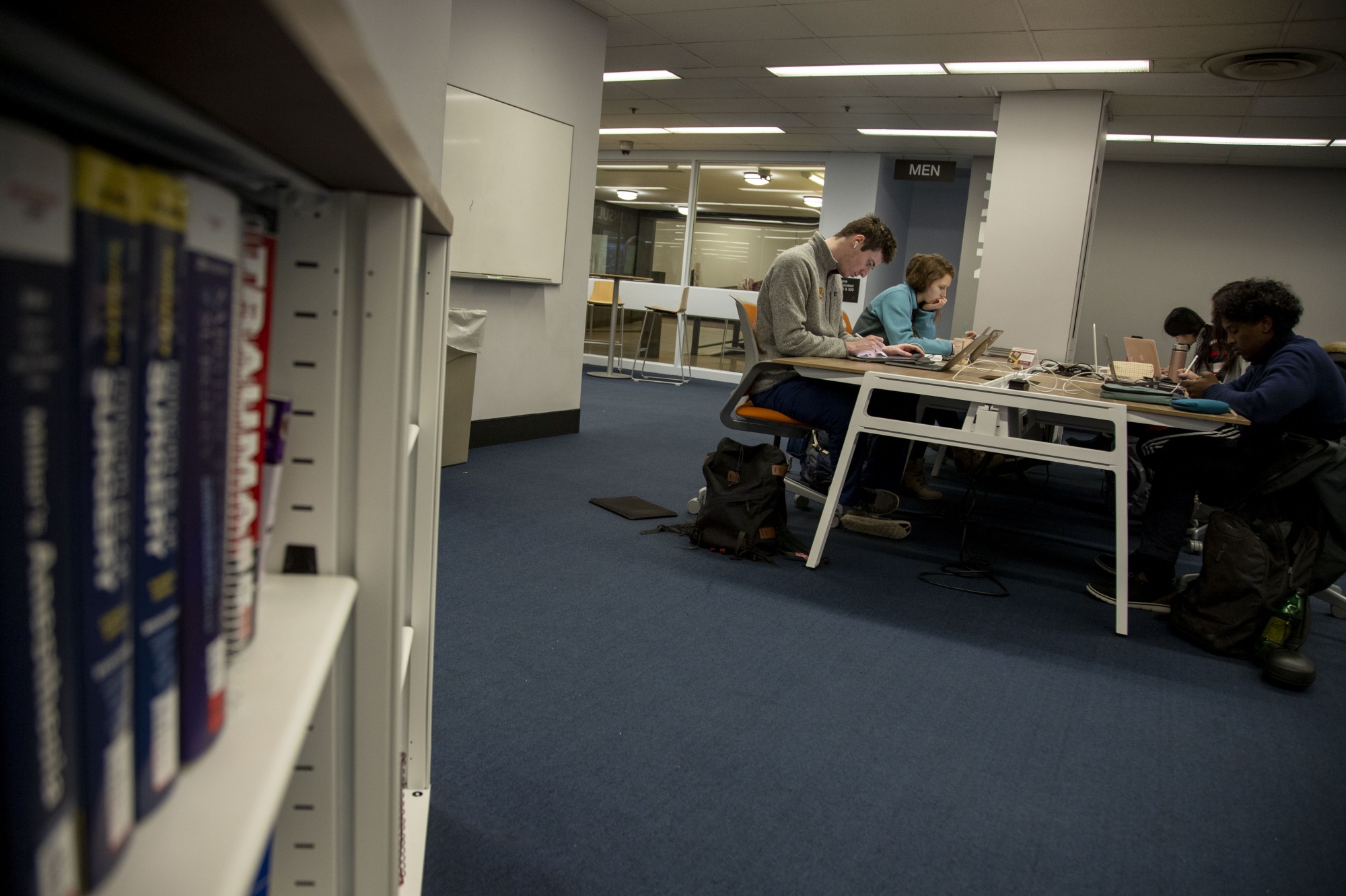 Students study in the Biomedical Library on Monday, Feb. 10. 