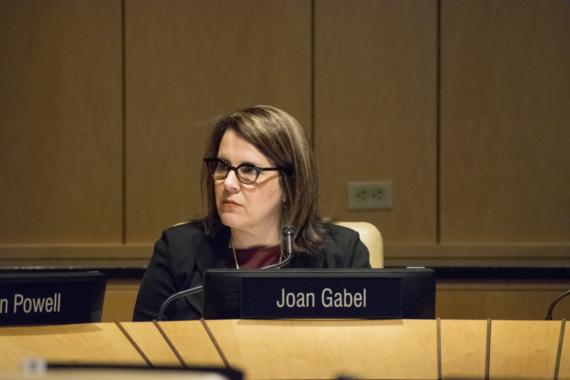 President Joan Gabel attends the Board of Regents meeting discussing on Friday, Feb. 14, 2020. The Board of Regents holds a meeting each month.