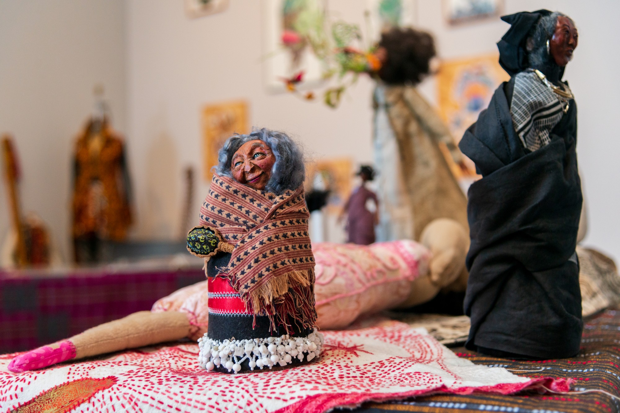 Yo Mama’s House, an artist, activist and healer cooperative, celebrates Black History Month and Women’s History Month with a pop-up display at the Weisman Art Museum on Saturday, Feb. 15. (Emily Urfer / Minnesota Daily)