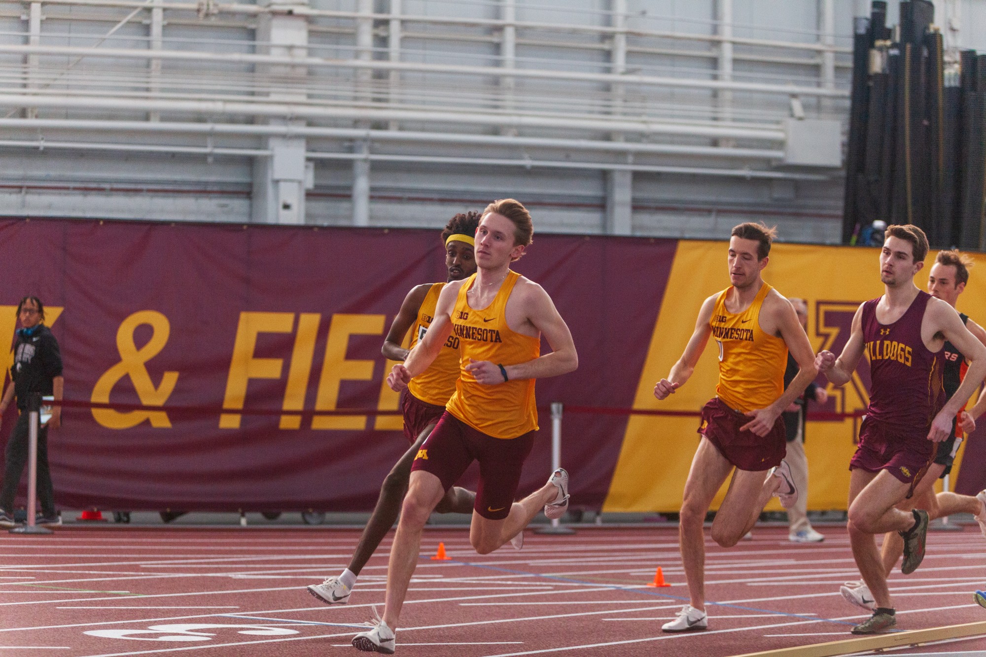 Gophers Redshirt Sophomore Seth Eliason competes in the mile run at the Minnesota Cold Classic at the University of Minnesota Fieldhouse on Friday, Feb. 21.