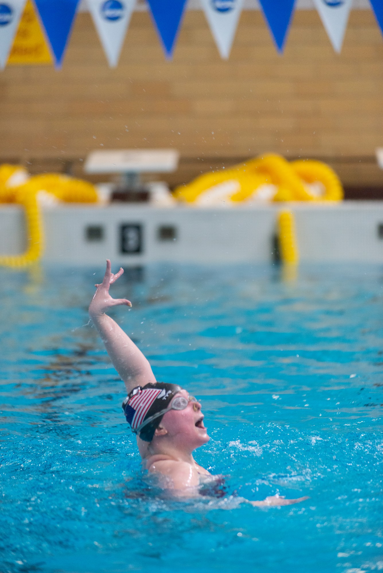 Senior Andrea Dunrud participates in a University of Minnesota Synchronized Swimming Club practice session in Cooke Hall on Wednesday, March 4.