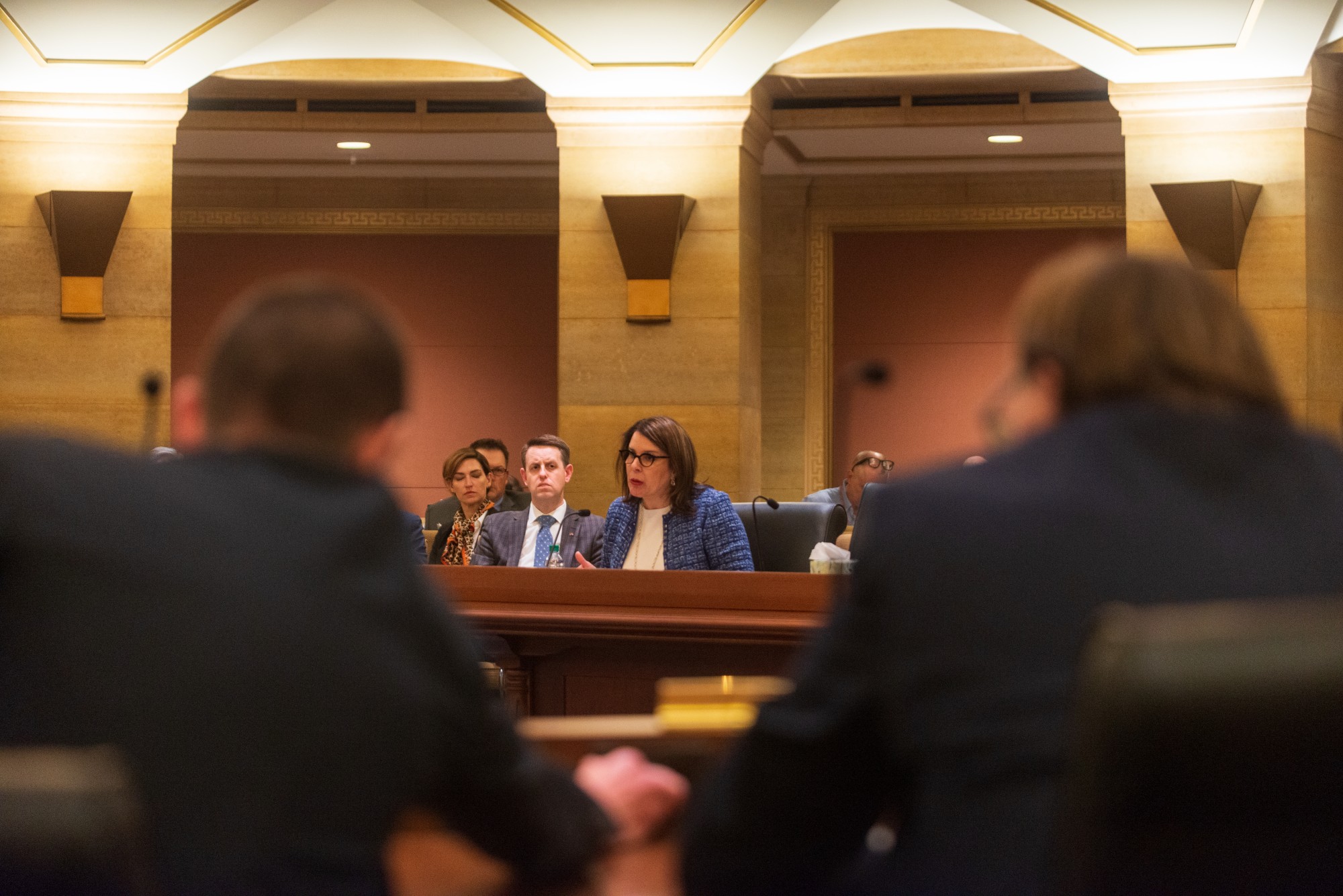 University of Minnesota President Joan Gabel addresses the Minnesota Senate on the Universitys plans to contend with COVID-19, otherwise known as the Coronavirus, at the State Capitol on Tuesday, March 10.
