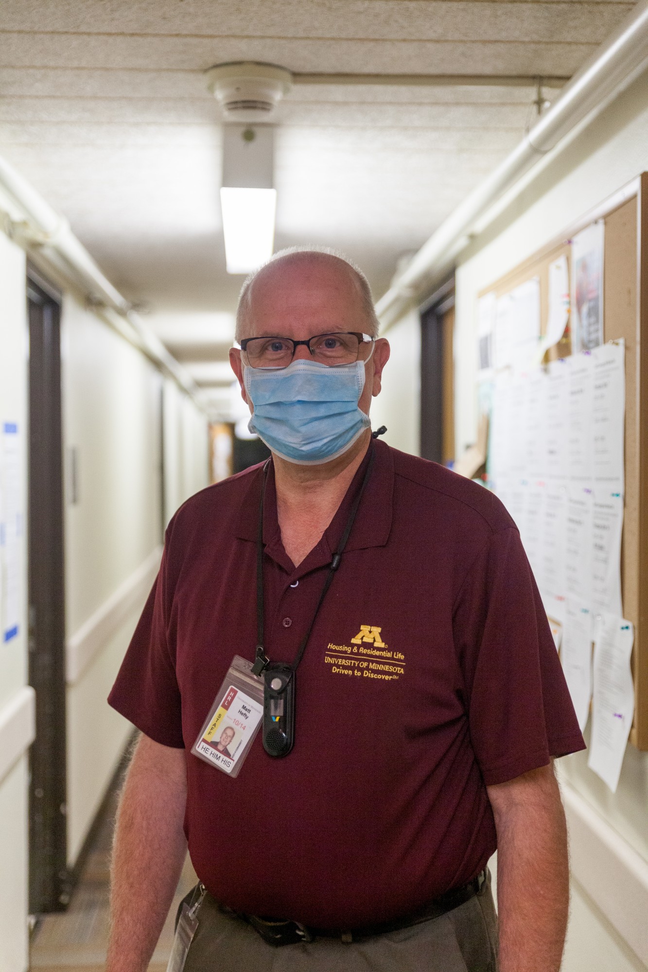 University of Minnesota Facilities Operations Supervisor Matt Hefty poses for a portrait at Territorial Hall, where he works, on Wednesday, May 6.