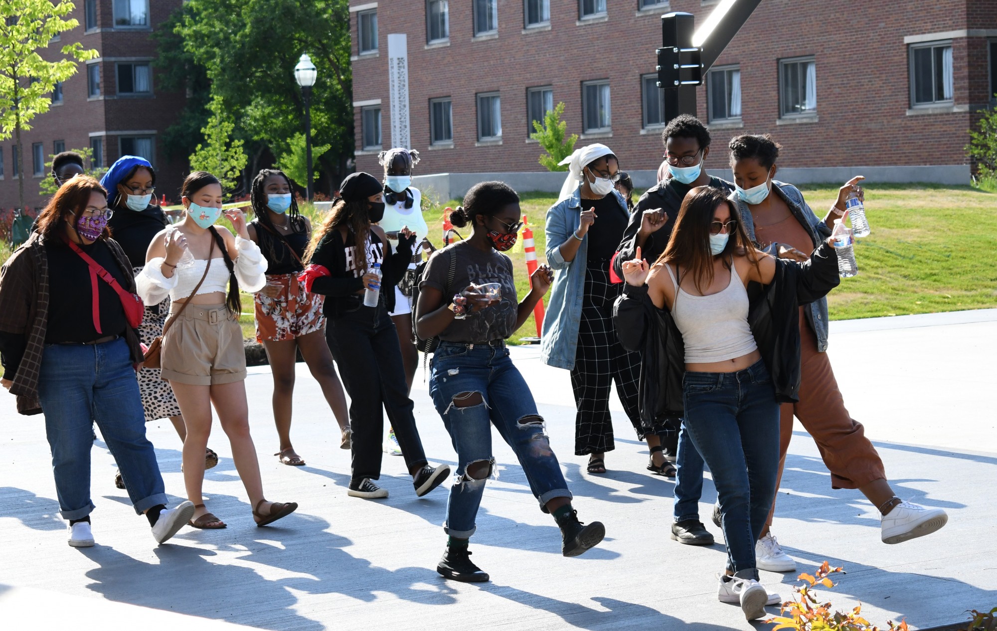 Students celebrate Juneteenth with a dance competition, a cookout, and speeches in the Super block on Saturday, June 20. The celebration was organized by the Black Student Union. (Emily Urfer / Minnesota Daily)